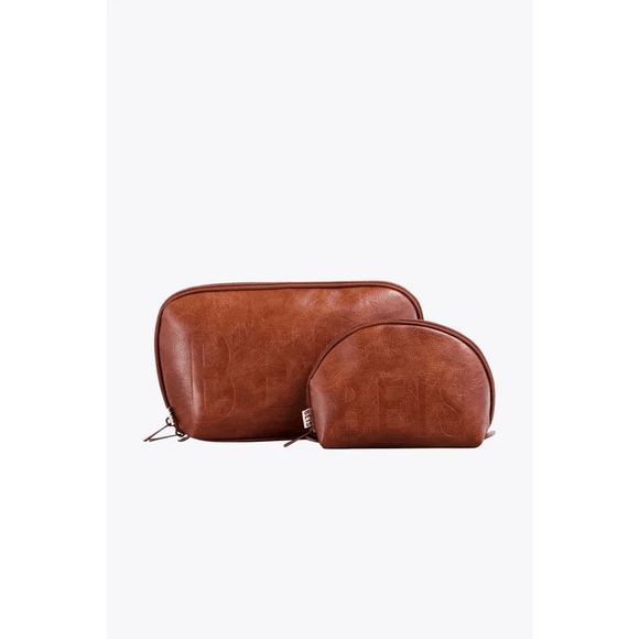 Beis Handbags - ONE DAY SALE!! NWT Beis Cosmetic Pouch Set in maple brown